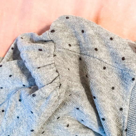 Loft Gray and Black Polka Dot Sweater-sz Med - Picture 3 of 6